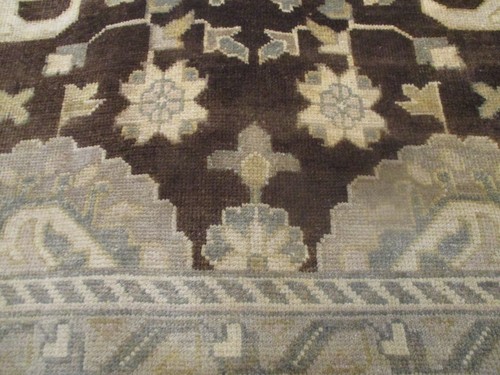 9x12 ALLOVER-PATTERN VEGETABLE-DYE HANDMADE-TURKISH-KNOTTED FINE WOOL RUG 580232 - Picture 8 of 12
