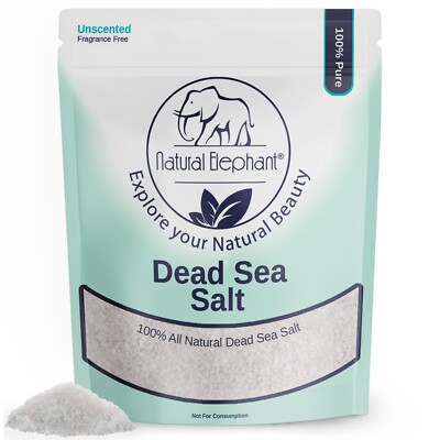 Dead Sea Salt Coarse Grain 19lbs (8.62 kg) 100% Pure by Natural Elephant