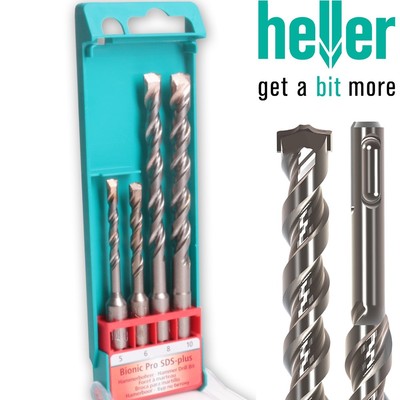 4-teiliges SDS+ PLUS HAMMERBOHRER SET Größen 5 mm 6 mm 8 mm 10 mm Mauerwerk Ziegel Beton