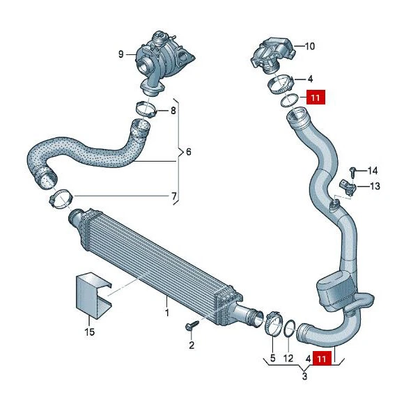 Anillo de sellado acelerador para Audi A4 Allroad Avant A5 S5 cupé A7 # 8W0145117 Foto 4 de 4
