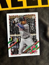 SP! 🚨2021 Topps Holiday JOSE RAMIREZ  Candy Cane Sleeve Image Variation #205
