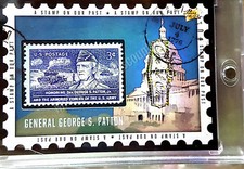 Collectors Card General George S Patton Stamp First Issued on Nov 11 1953 Sealed
