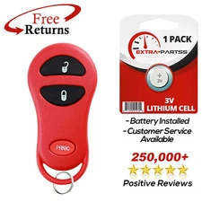 Remote Keyless Entry Car Key Fob Replacement For Chrysler Red 3b (04686481)