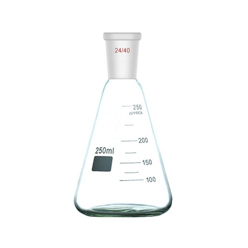 250ml,24/40,Glass Erlenmeyer Flask,Chemistry Conical Bottle,Laboratory Glassware - Picture 1 of 8