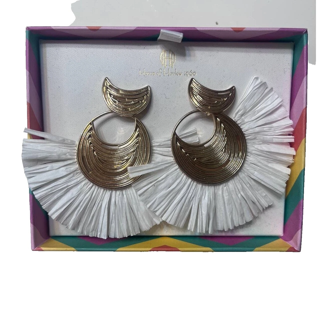 Oro blanco House of Harlow Pendientes de Moda