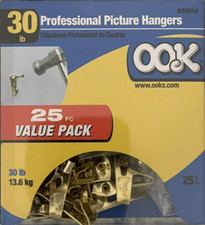 Package of 25 OOK Professional Picture Hangers, 30-Pound Load Capacity