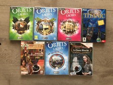 Lot de 7 jeux enigmes objets cachés titanic/dame blanche/bermudes... PC FR