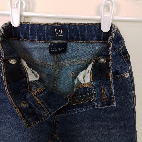 Gap Boys Jeans Size 6 Blue Straight Straight Cotton Denim Adjustable Waist - Picture 9 of 11