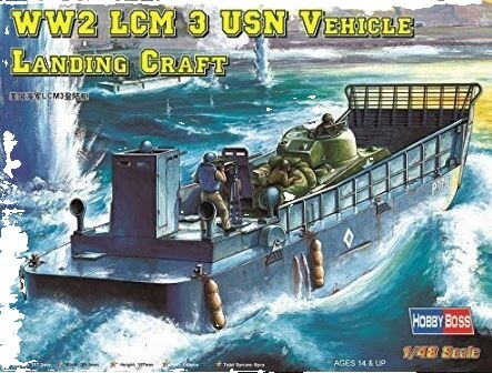 ホビーボス製　1/48 WW2 LCM3USN HobbyBoss WW2 LCM 3 USN Landing Craft - Plastic Model Military