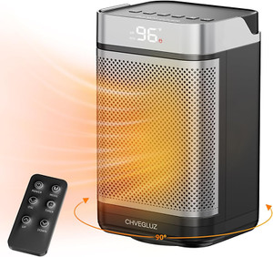 Space Heater, 90°Oscillating 1500W Electric Ceramic Tower Heater with Remote