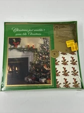 20 Vintage Plus Mark Christmas Cards & Self Stick Seals Soft Touch Sealed Box