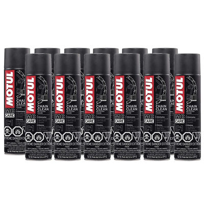 Motul Set of 12 MC Care C1 Chain Cleaners 103243 O, X & Z-Ring Compatible 9.8oz