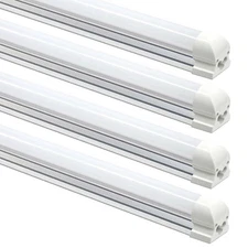 T8 8FT 72W LED Shop Light Fixtures Garage Warehouse 8' LED Tube Lights Frosted