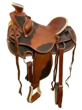16” Wade Style Saddle with Basketweave Tooling