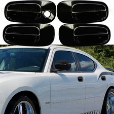 For 2006 2007 2008 2009 2010 Dodge Charger GLOSS BLACK Door Handle COVERS