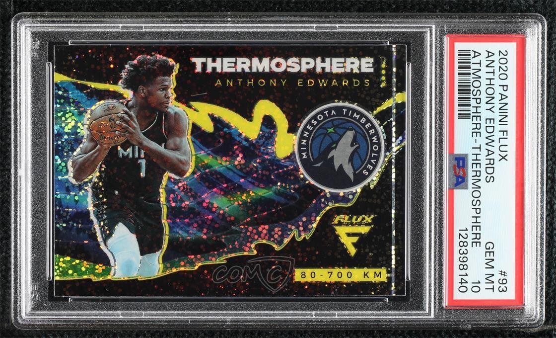 2020 Panini Flux Atmosphere Thermosphere Anthony Edwards #93 PSA 10 GEM MT 0p6y