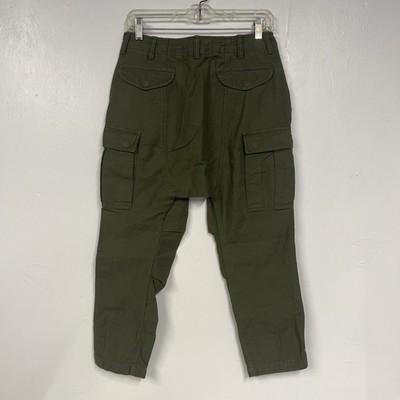 サルセーション　Crotch Pants Army Green NLST F/W15 Army Cargo Pants Drop Crotch Olive Green Size 26