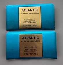 Bath  Body Works ATLANTIC Shea Butter Cleansing Bar Soap Sealed 5 oz 2 packs
