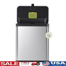 Wall Mounted Trash Can Stainless Steel Odor Seal Portable Kitchen Waste Bin New