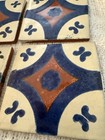 Mexican Pattern Glazed Red Clay Tiles Set Of 6 4x4 — photo 2