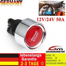 12V/24V 50A Auto Motor Startknopf Druckschalter Drucktaster Zündung Starter Rot