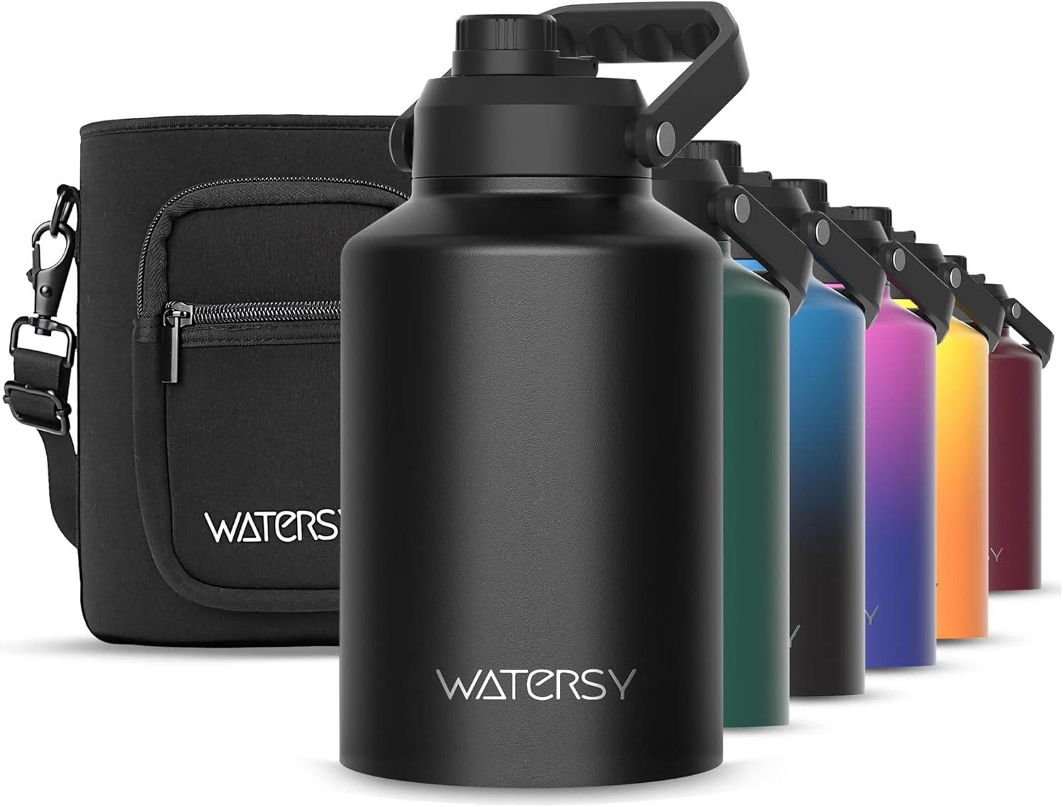 1 Gallon Water Bottle Insulated(Cold for 48 Hrs),Bpa Free&Leak Proof,128Oz Stain