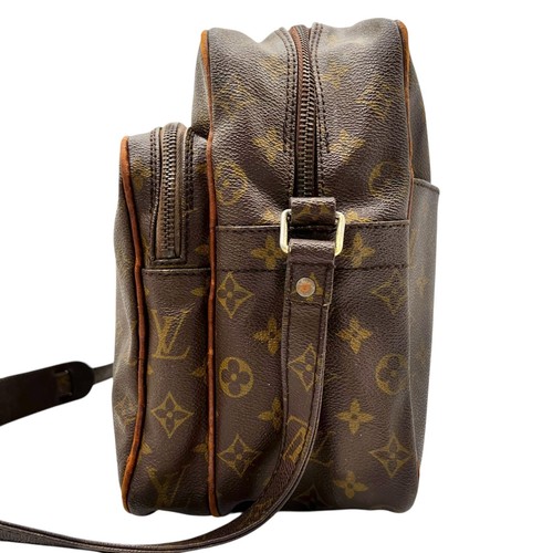 LOUIS VUITTON Shoulder Bag Nile Monogram Brown PVC Leather Gold from japan - Picture 4 of 15