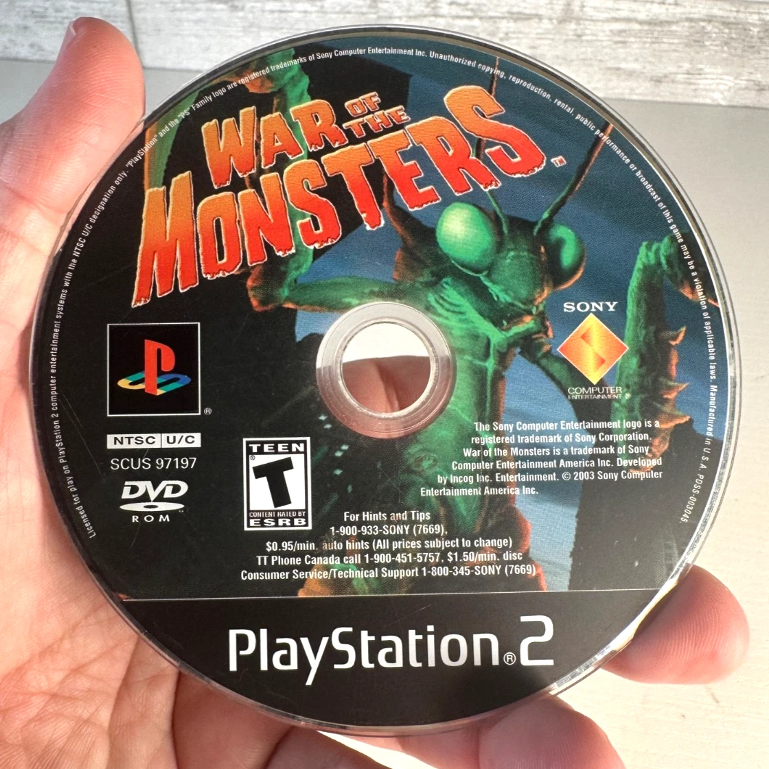 Sony PlayStation 2 Fighting War of the Monsters Video Games for