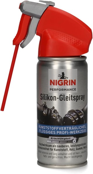 Nigrin Silikon-Gleitspray 100 Ml Schmiermittel FüR Kunststoff & Gummi.-image