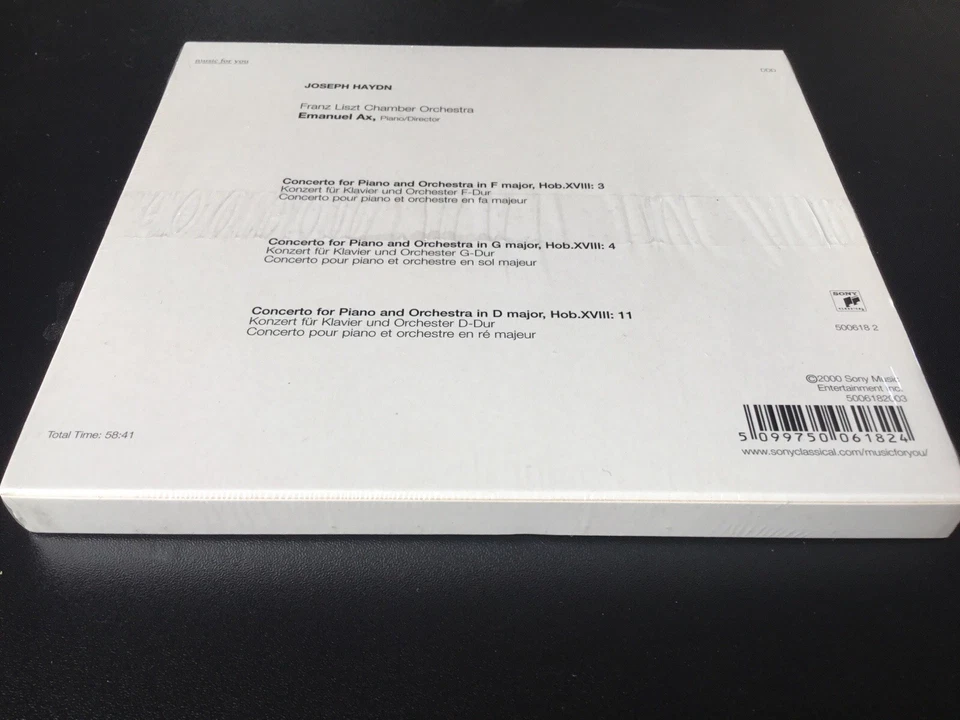 HAYDN PIANO CONCERTOS EMANUEL AX NEW NEU OVP CD SONY CLASSICAL - Bild 3 von 3