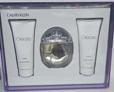 CK OBSESSED For Women 3pc Gift Set EDP Spray + Lotion + Shower Gel 3.4oz NIB