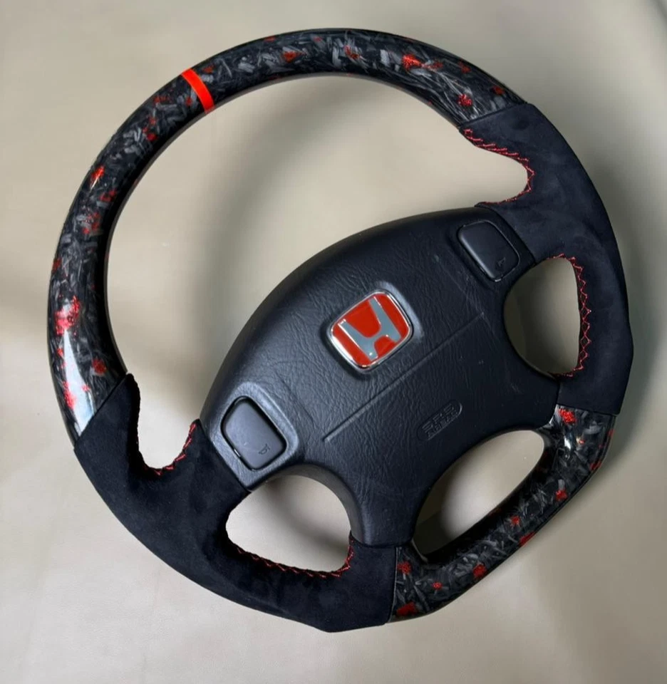 HONDA CIVIC EK 96-2000, Y HONDA CR-V, DIRECCIÓN DE FIBRA DE CARBONO FORJADA POR INMERSIÓN HIDRÁULICA Foto 2 de 4