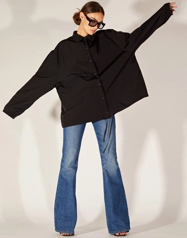 Cynthia Rowley Womens Nylon Windbreaker Jacket Black Size S $295 - Image 3 of 4