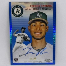 2023 Topps Chrome Platinum Freddy Tarnok Rookie Blue Prism Auto/99 #CPA-FTA RC