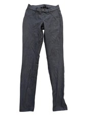 HUE Leggings Womens Small Charcoal Gray Denim Jeggings Stretch Skinny Pants