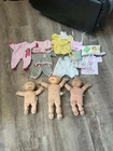 Vintage Cabbage Patch Doll Lot 1982 Bald Boy Preemie Outfits Accessories