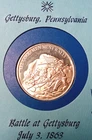 1 Troy Oz Battle of Gettysburg Vintage Proof Coin Sterling Silver Round Medal