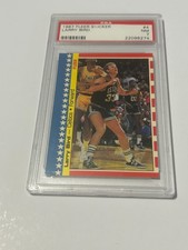 PSA GRADED 7 NM  1987 FLEER STICKER LARRY BIRD CELTICS HALL OF FAMER