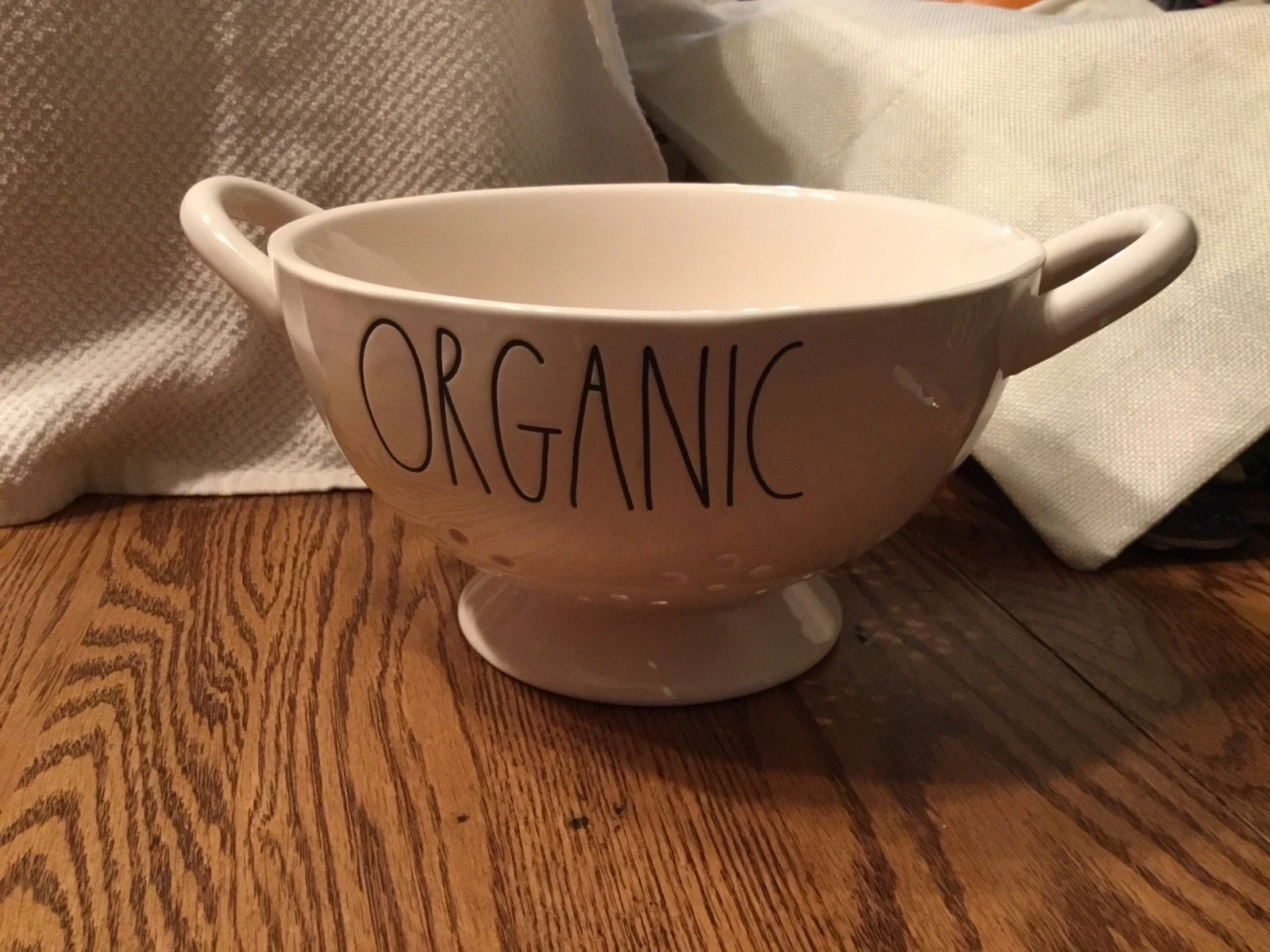 Rae Dunn “Organic” Ceramic Colander Strainer Kitchen By Magenta Collection