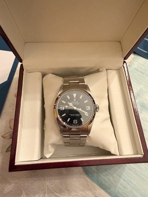 Rolex Explorer 14270 Silver Oyster Bracelet with Silver Bezel
