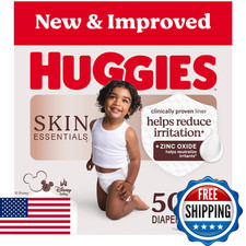 Huggies Size 5 Diapers, Skin Essentials Baby Diapers, Size 5 27 lbs , 50 Count
