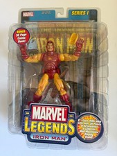 Marvel Legends Iron Man Series 1 2002 ToyBiz MOC w  Comic & Stand
