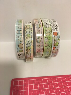 Sumikko Gurashi San-x Lot Of 5 Kawaii Plastic Deco Tapes 2014