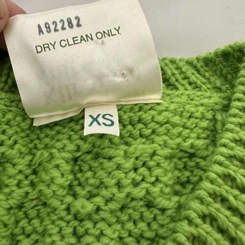 Kilronan Knitwear Damen Strickjacke Pullover Gr. XS grün Merinowolle Zopfmuster - Bild 7 von 12
