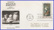 USA4 #1386 ADDR FLEETWOOD FDC   William M. Harnett