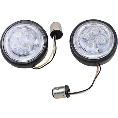 Open Box CIRO Fang  Signal Light Inserts   Front - Black - Amber Lens