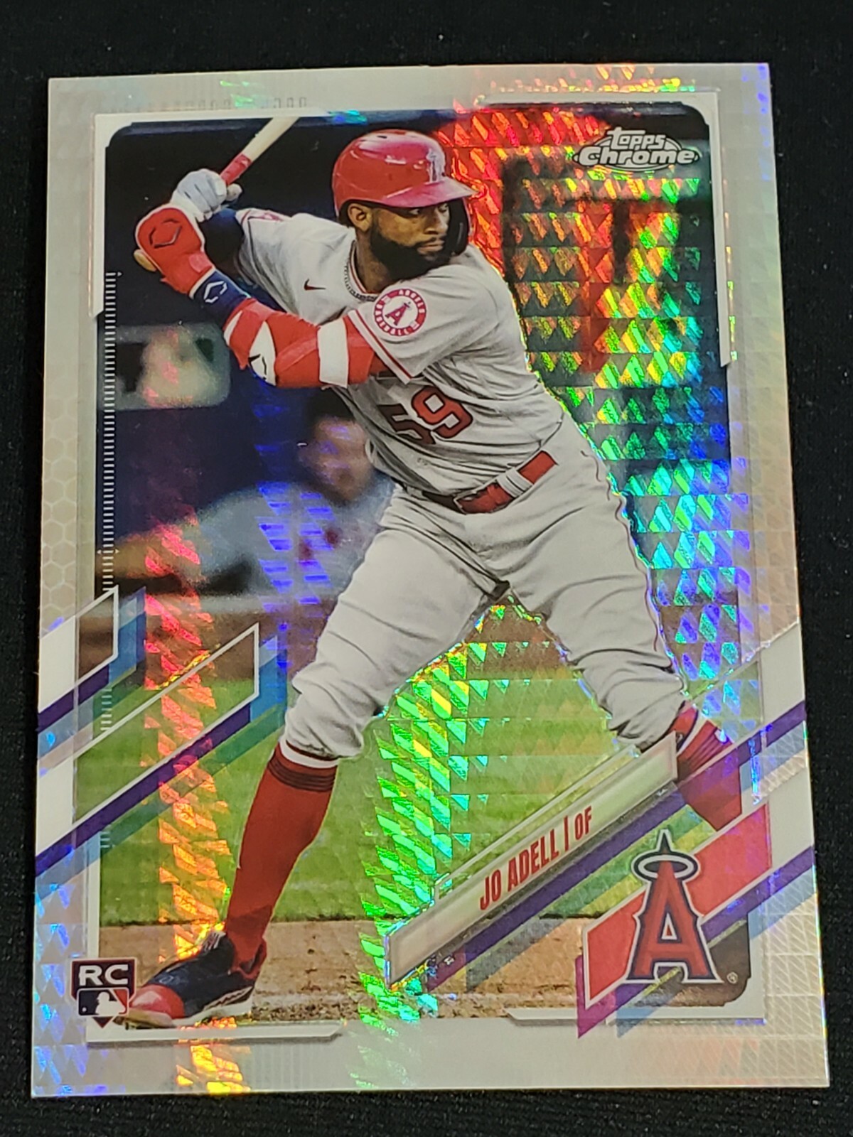 Jo Adell 2021 Topps Chrome Prism Refractor Rookie Parallel Angels RC