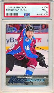 2015-16 UPPER DECK YOUNG GUNS YG MIKKO RANTANEN #206 PSA 9 MINT