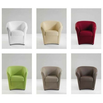 POLTRONCINA VALENTINA IN ECOPELLE in vari colori per casa o