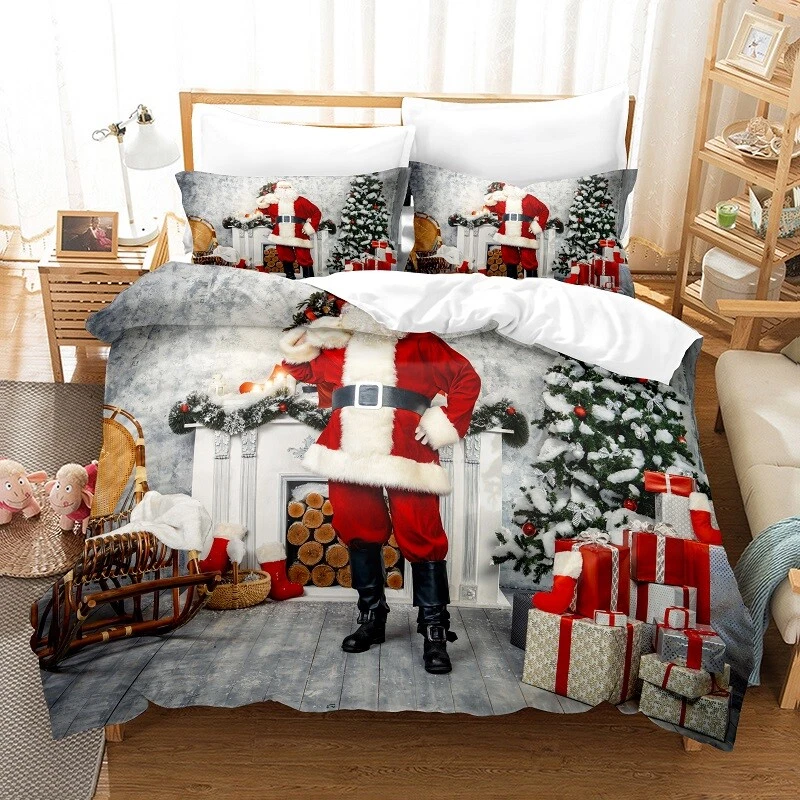 Single Double Queen King 2025 New Christmas Xmas Quilt Doona Duvet Cover Set - image 3 of 4